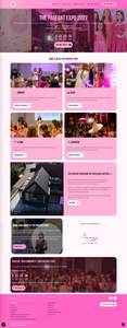 Full-page view of The Pageant Expo website homepage
